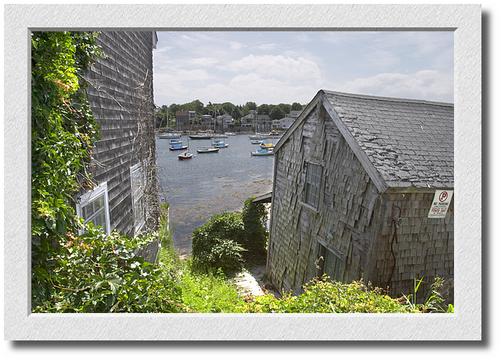 View between the houses, Bearskin Neck