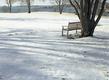 Ocean Lawn Bench and Snow